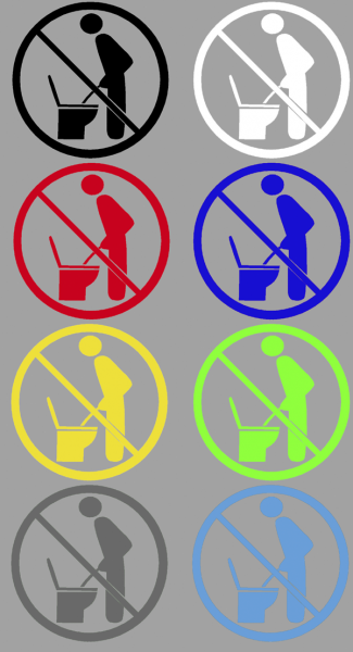 Aufkleber Stehpinkler